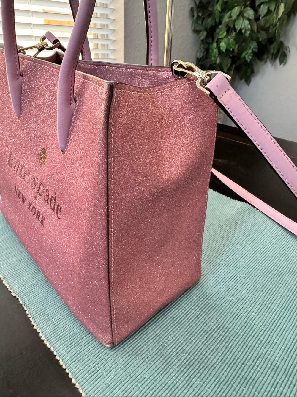 Kate Spade New York pink glitter Trista shopper tote - Picture 4 of 13